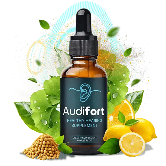 Audifort bottle with botanical ingredients