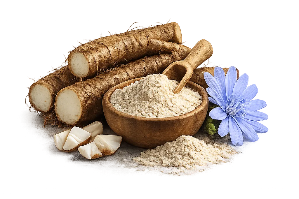 Inulin powder with root ingredients
