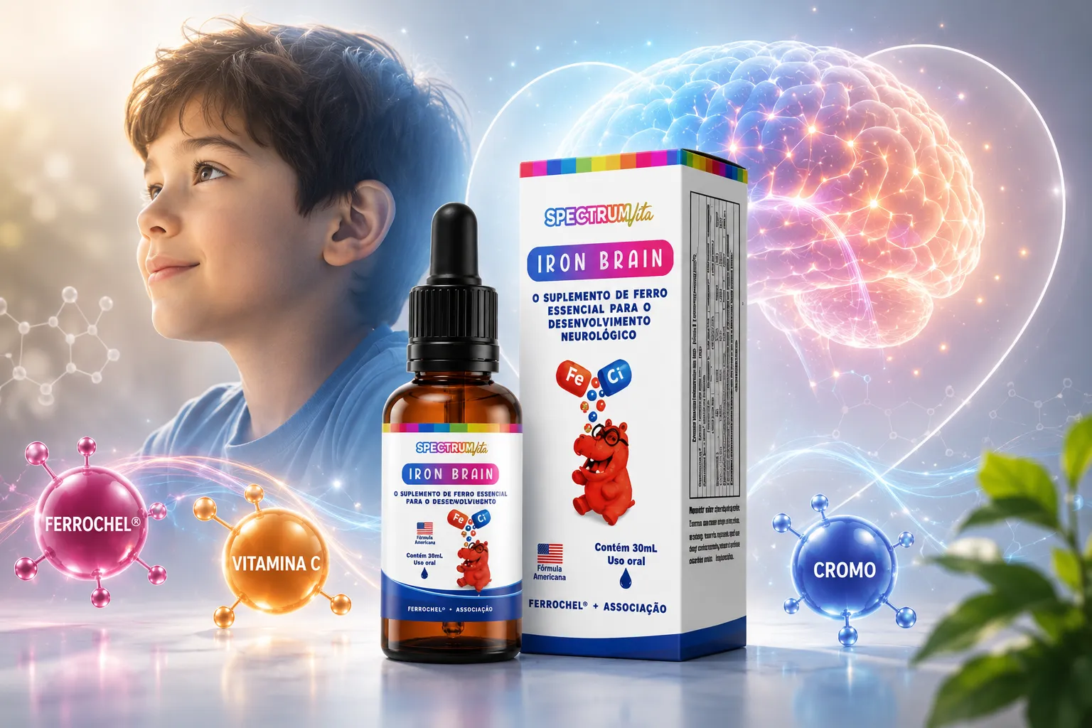 Criança estudando com Spectrum Vitta Iron Brain
